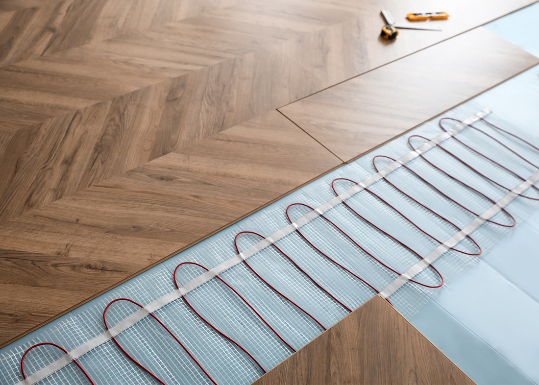 Electrical underfloor heating with another Shelly