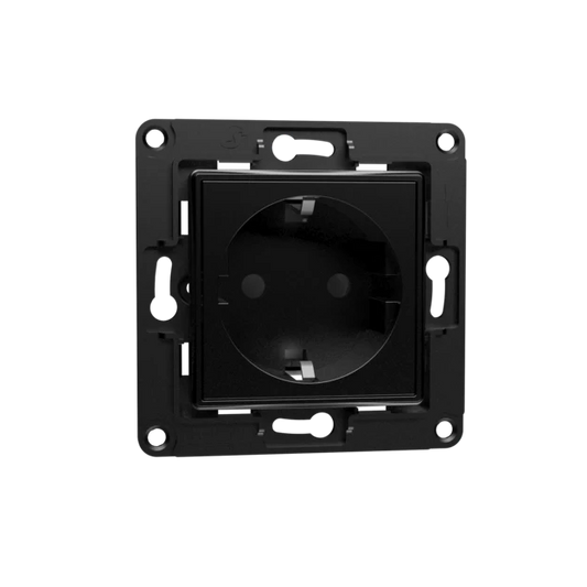 Shelly Wall Socket EU Black