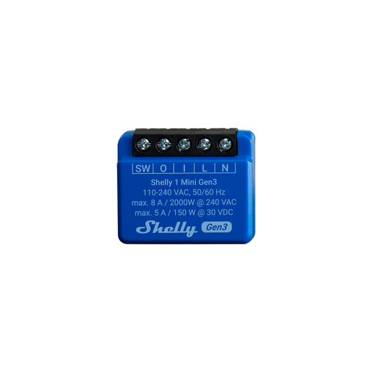 Shelly 1 Mini Gen3 List