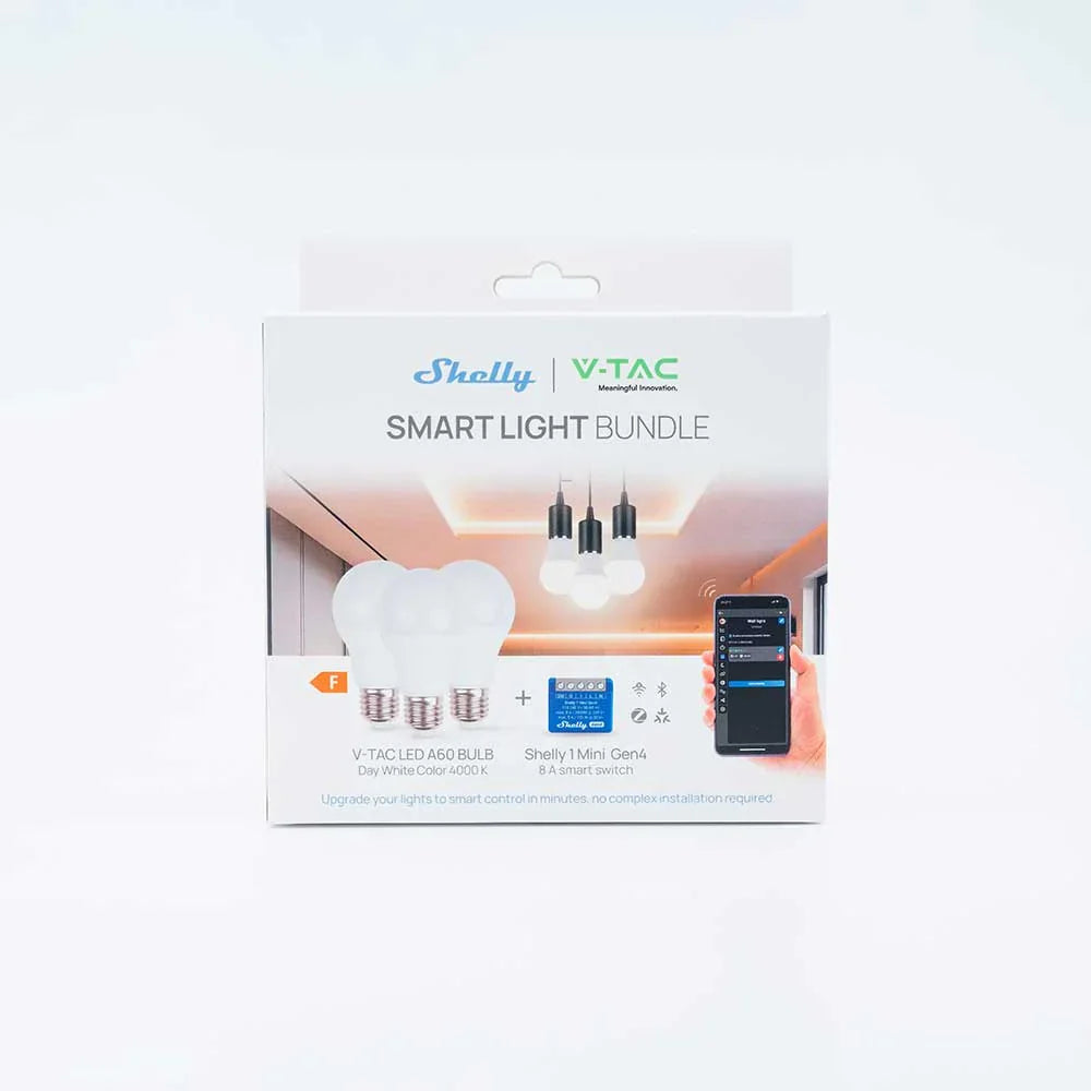 3x V-TAC 1900 4000K + Shelly 1 Mini Gen4