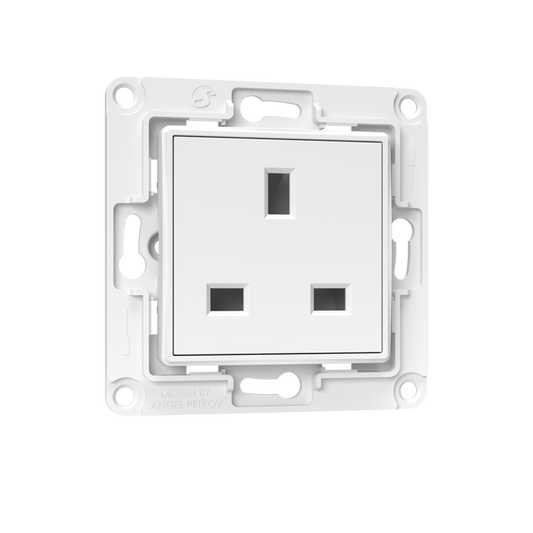 Shelly Wall Socket UK White