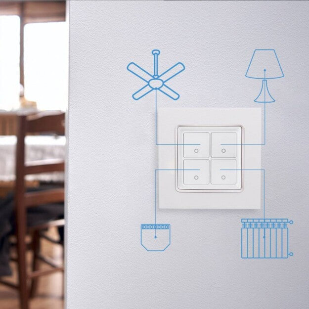 Shelly Wall Switch with 4 Buttons White